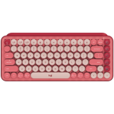 Tastatūra LOGITECH POP Keys Bluetooth Mechanical Keyboard HEARTBREAKER ROSE US (920-010737)