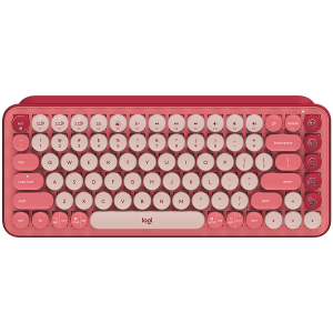 Tastatūra LOGITECH POP Keys Bluetooth Mechanical Keyboard HEARTBREAKER ROSE US - 920-010737