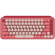 Tastatūra LOGITECH POP Keys Bluetooth Mechanical Keyboard HEARTBREAKER ROSE US - 920-010737
