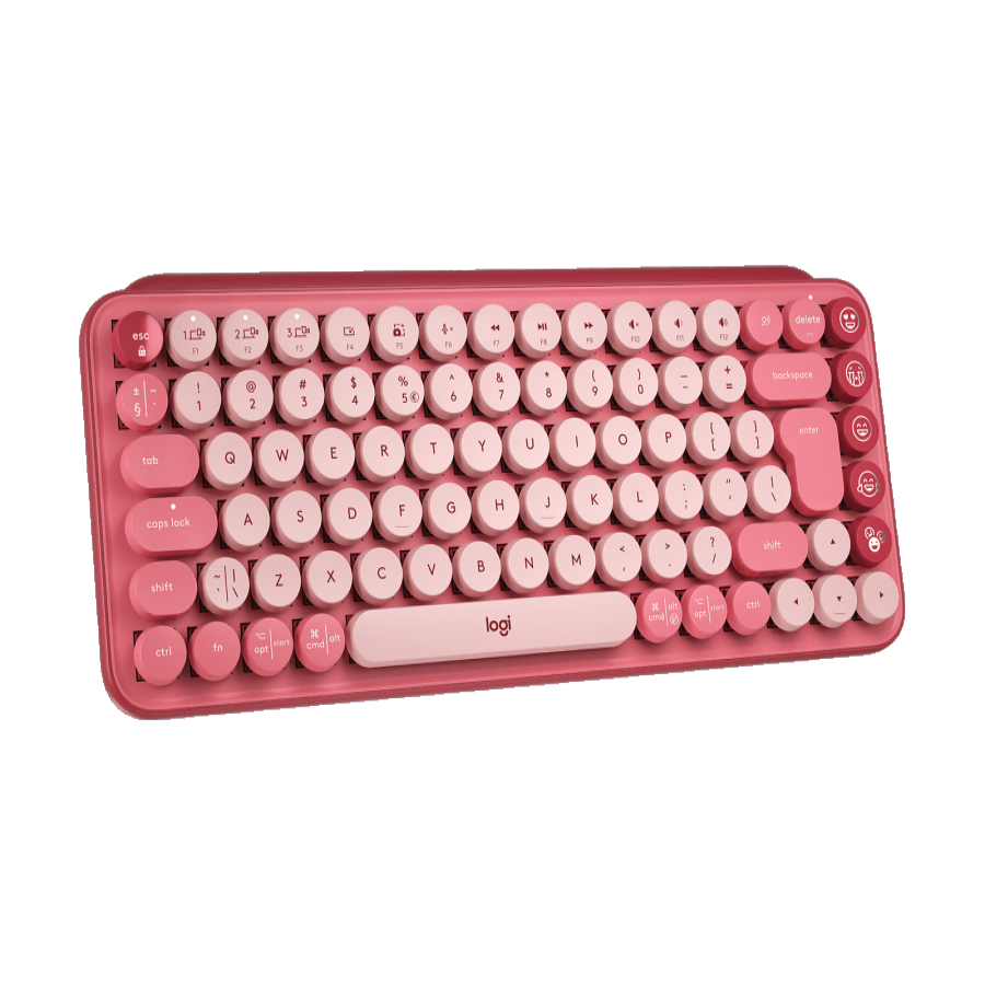 Tastatūra LOGITECH POP Keys Bluetooth Mechanical Keyboard HEARTBREAKER ROSE US - 920-010737 - foto 3