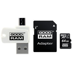 Memory card GOODRAM All in One 64GB MICRO CARD class 10 UHS I + card reader - M1A4-0640R12