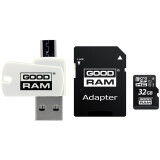 Atmiņas kartes GOODRAM All in One 32GB MICRO CARD class 10 UHS I + card reader (M1A4-0320R12)