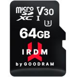 Atmiņas kartes IRDM by GOODRAM 64GB MICRO CARD UHS I U3 + adapter (IR-M3AA-0640R12)