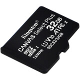 La carte mémoire Kingston 32GB micSDHC Canvas Select Plus 100R A1 C10 Single Pack (SDCS2/32GBSP)