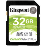 La carte mémoire Kingston 32GB SDHC Canvas Select Plus 100R (SDS2/32GB)