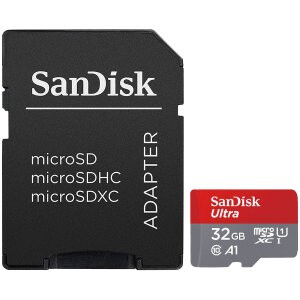 Atmiņas kartes SanDisk Ultra microSDHC 32GB + SD Adapter - SDSQUA4-032G-GN6IA