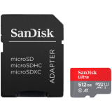 Atmiņas kartes SanDisk Ultra microSDXC 512GB + SD Adapter (SDSQUAC-512G-GN6MA)