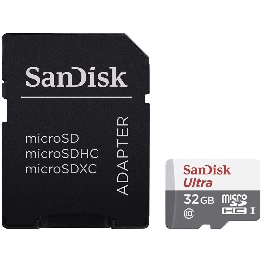 Atmiņas kartes SanDisk Ultra microSDXC 32GB + SD Adapter - SDSQUNR-032G-GN6TA