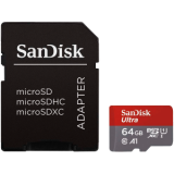 Atmiņas kartes SanDisk Ultra microSDXC 64GB + SD Adapter, Tablet Packaging (SDSQUAB-064G-GN6TA)