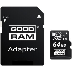 Memory card GOODRAM 64GB MICRO CARD cl 10 UHS I + adapter - M1AA-0640R12