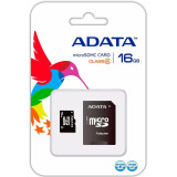 Atmiņas kartes Adata 16GB MICRO SD Class 4 + Adapter (AUSDH16GCL4-RA1)