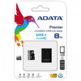 Atmiņas kartes A-DATA Memory 8GB Micro SDHC Class 10/UHS-I (AUSDH8GUICL10-RM3BKBL)