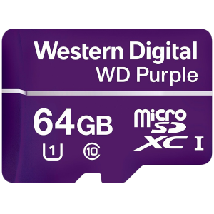 Atmiņas kartes CSDCARD WD Purple (MICROSD, 64GB) - WDD064G1P0C
