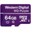 Atmiņas kartes CSDCARD WD Purple (MICROSD, 64GB) - WDD064G1P0C