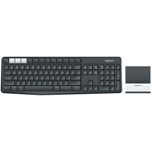Tastatūra LOGITECH K375s Multi-Device Wireless Keyboard and Stand Combo GRAPHITE/OFFWHITE RUS - 920-008184 - foto 2
