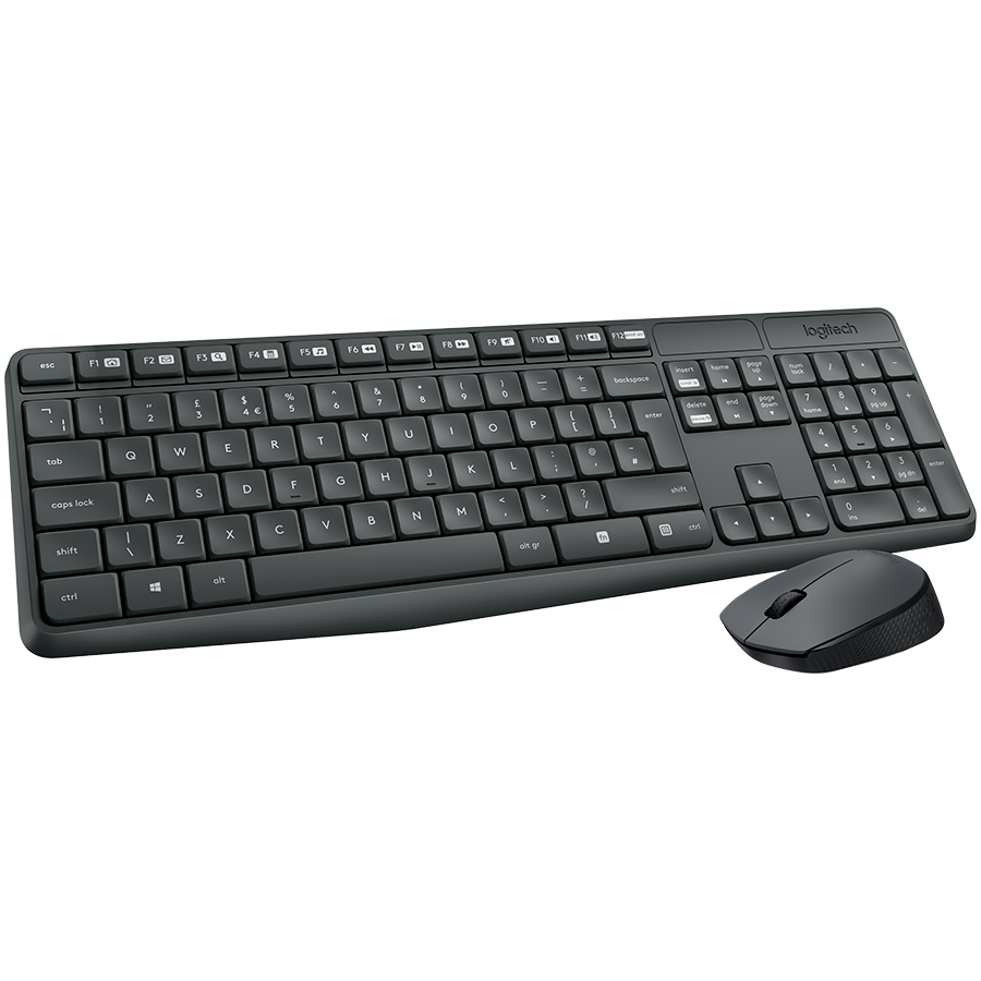 Tastatūra + pele LOGITECH MK235 RU/ENG GREY (920-007948)