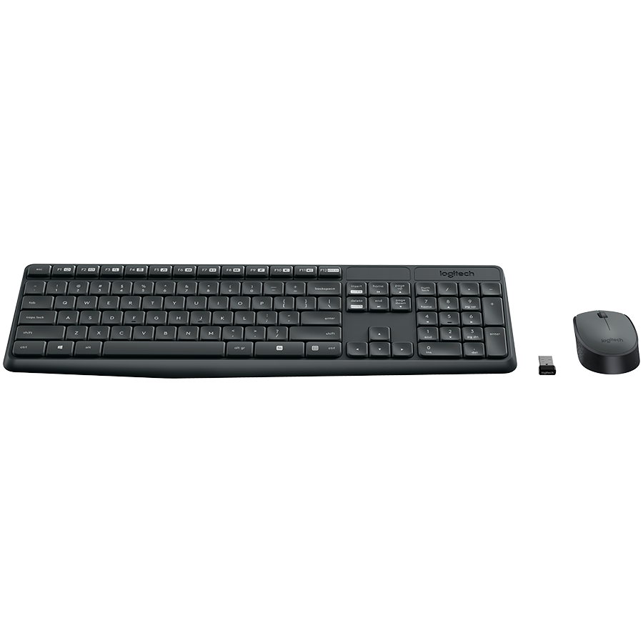 Tastatūra + pele LOGITECH MK235 RU/ENG GREY (920-007948) - foto 2
