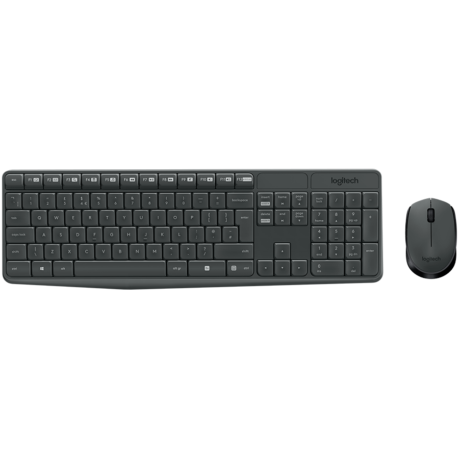 Tastatūra + pele LOGITECH MK235 RU/ENG GREY (920-007948) - foto 4