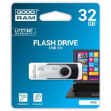 USB zibatmiņa GOODRAM 32GB UTS2 BLACK USB 2.0 (UTS2-0320K0R11)