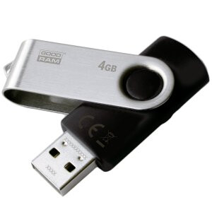 USB zibatmiņa GOODRAM 4GB UTS2 BLACK USB 2.0 - UTS2-0040K0R11