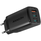 Composant du système de câblage (SCS) Axagon GaN wallcharger <240V / 3x port (USB + dual USB-C), PD3.0/QC4+/PPS/Apple. 65W total power. (ACU-DPQ65)