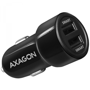 Kabeļu sistēmu sastāvdaļa (SCS) AXAGON PWC-5V5 car charger Smart 5V 2,4A + 2,4A, 24W, black