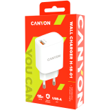 Kabeļu sistēmu sastāvdaļa (SCS) CANYON H-18-01, Wall charger with 1*USB (CNE-CHA18W)