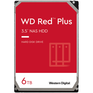 Disque dur HDD NAS WD Red Plus (3.5'', 6TB, 128MB, 5400 RPM, SATA 6 Gb/s) - WD60EFZX
