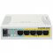 MIKROTIK RouterBOARD 260GSP 5-port Gigabit smart switch + 1x SFP (SwitchOS, PoE-ouit plastic case + source) (RB260GSP)