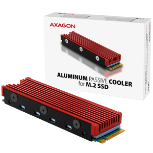 AXAGON CLR-M2 passive - M.2 SSD, 80mm SSD, ALU body, silicone thermal pads