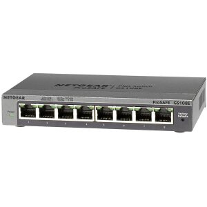 Slēdzis (komutators) Switch NETGEAR ProSafe PLUS - GS108E-300PES