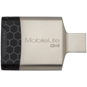 USB zibatmiņa Kingston MobileLite G4 USB 3.0 Multi-card Reader (microSDHC/SDHC/SDXC) EAN: 740617228830 - FCR-MLG4