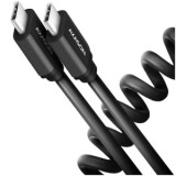 Axagon Data and charging USB 2.0 cable Black twisted (BUCM-CM10TB)