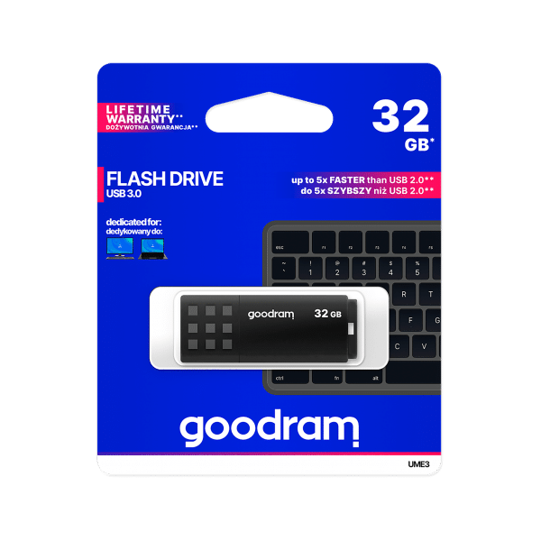 Clé USB Goodram USB 3.0 32GB Black ( TGD-UME30320K0R11)