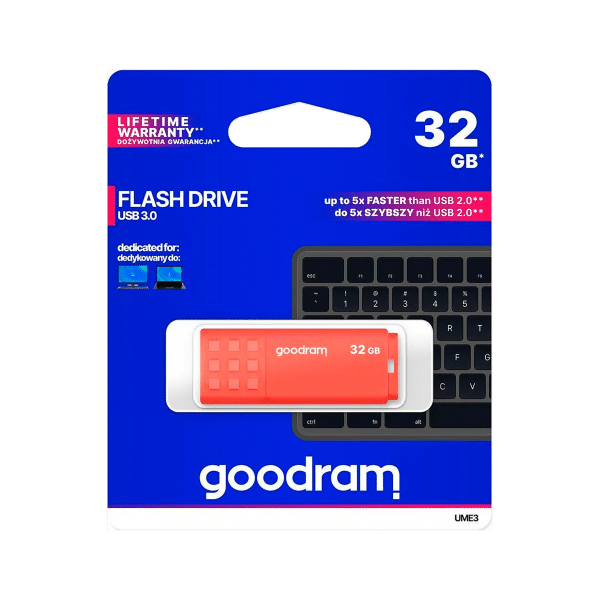 USB zibatmiņa Goodram USB 3.0 32GB Orange (TGD-UME30320O0R11)