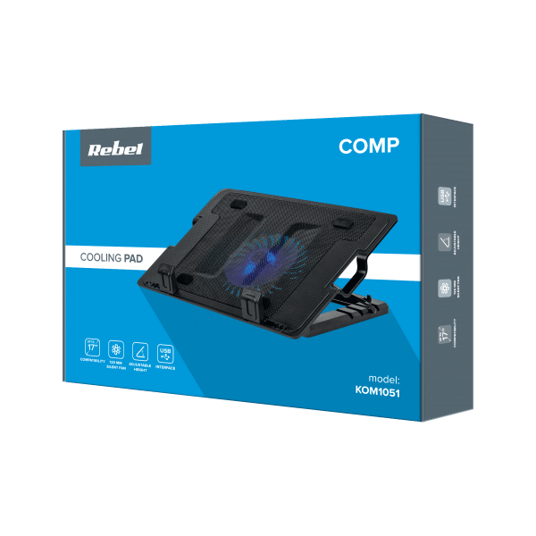 Dzesēšanas paliktnis klēpjdatoram Rebel 14-17" KOM1051 - foto 3