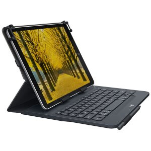 Tastatūra LOGITECH Universal Folio with keyboard for 9-10 inch tablets - UK - 920-008341
