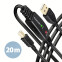 Axagon Active connection USB 2.0 A-M > B-M cable, 20 m long. Power supply option. (ADR-220B)