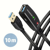 Axagon Active extension USB 3.2 Gen 1 A-M > A-F cable, 10 m long. Power supply option. (ADR-310)