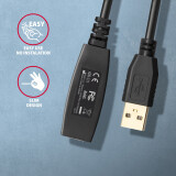 Axagon ADR-215 Active extension USB 2.0 A-M > A-F cable, 15 m long. Power supply option (ADR-215)