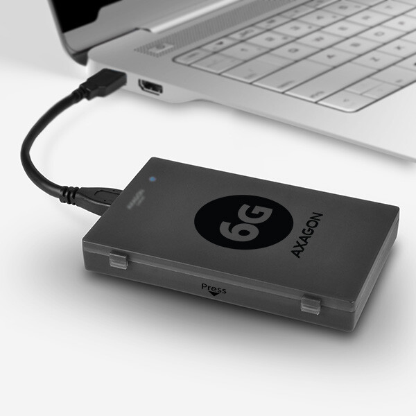 AXAGON ADSA-1S6 USB3.0 - SATA 6G UASP HDD External Incl. Case (ADSA-1S6) - foto 3