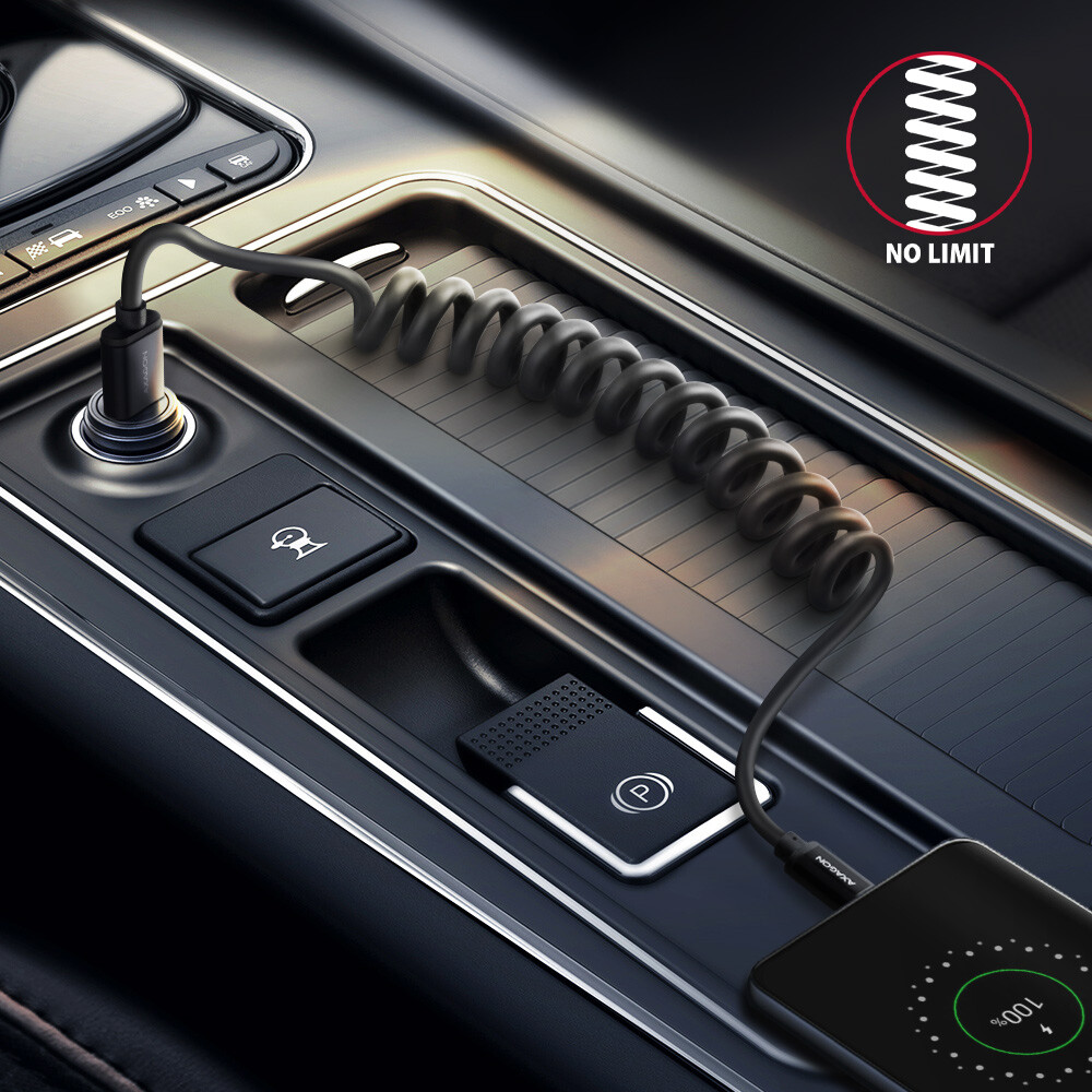 Axagon Data and charging USB 2.0 3A. Black twisted. (BUCM-AM20TB) - foto 2