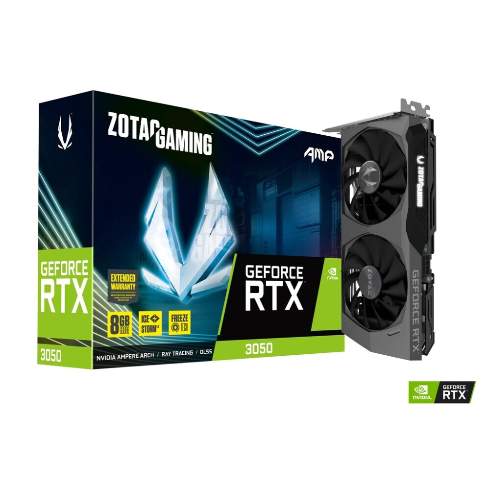 Videokarte ZOTAC GAMING GEFORCE RTX 3050 AMP 8GB (ZT-A30500F-10M)