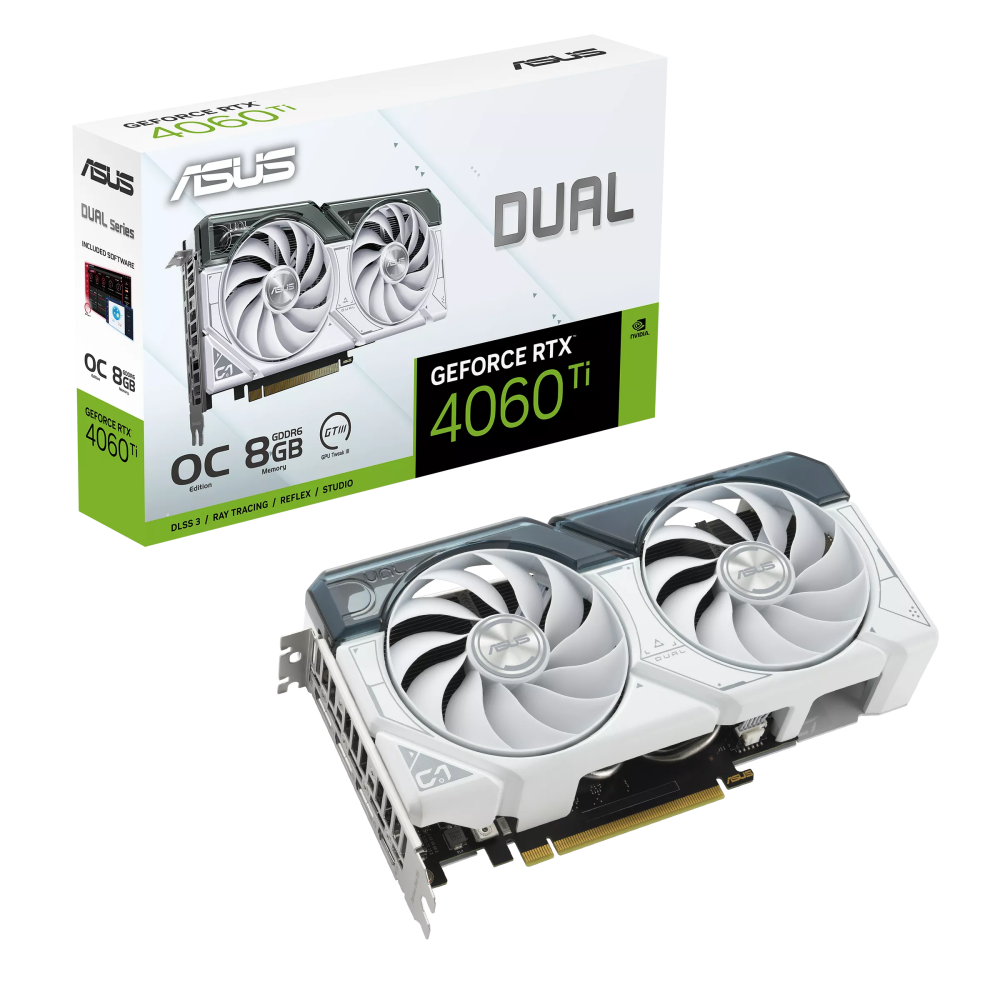 Carte graphique ASUS DUAL GeForce RTX 4060 Ti White (90YV0J42-M0NA00) - photo 2
