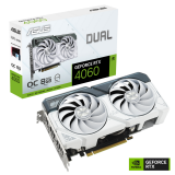 Videokarte ASUS DUAL GeForce RTX 4060 OC White 8GB (90YV0JC2-M0NA00)