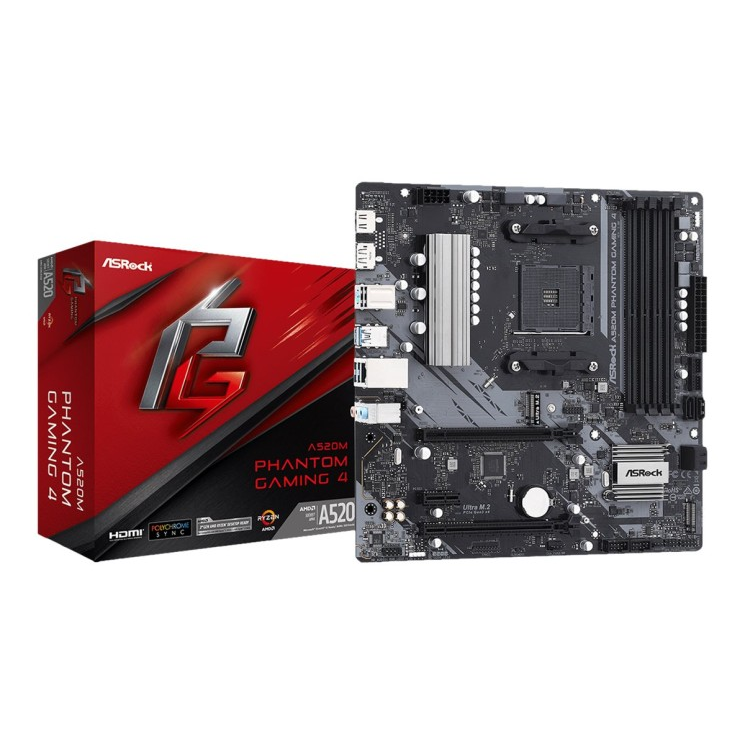 Pamatplate ASROCK A520M PHANTOM GAMING 4(A520M PHANTOM GAMING 4) - foto 2