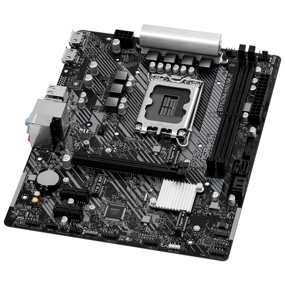 Pamatplate ASROCK B760M-H2/M.2(B760M-H2/M.2) - foto 2