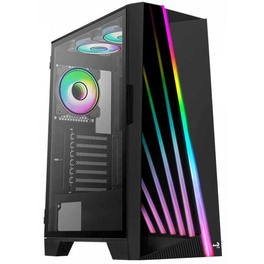 Datoru korpuss AEROCOOL PGS ARGB Midi-Tower (AEROPGS-MIRAGE-G-BK)