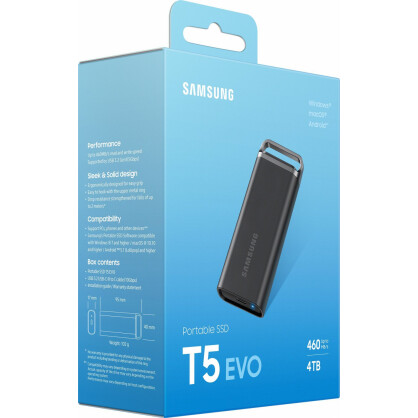 Ārējie cietie diski un SSD SAMSUNG T5 EVO 4TB USB 3.2 (MU-PH4T0S/EU) - foto 6