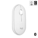 Pele LOGITECH M350S Pebble 2 Bluetooth - TONAL WHITE - DONGLELESS (910-007013)